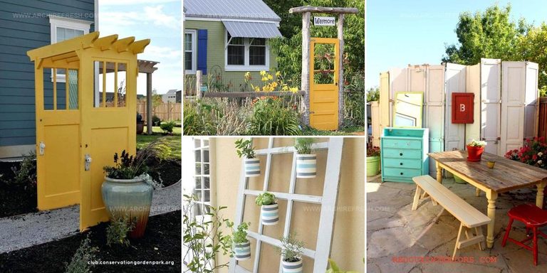 9396928 Old Door Outdoor Decor Ideas