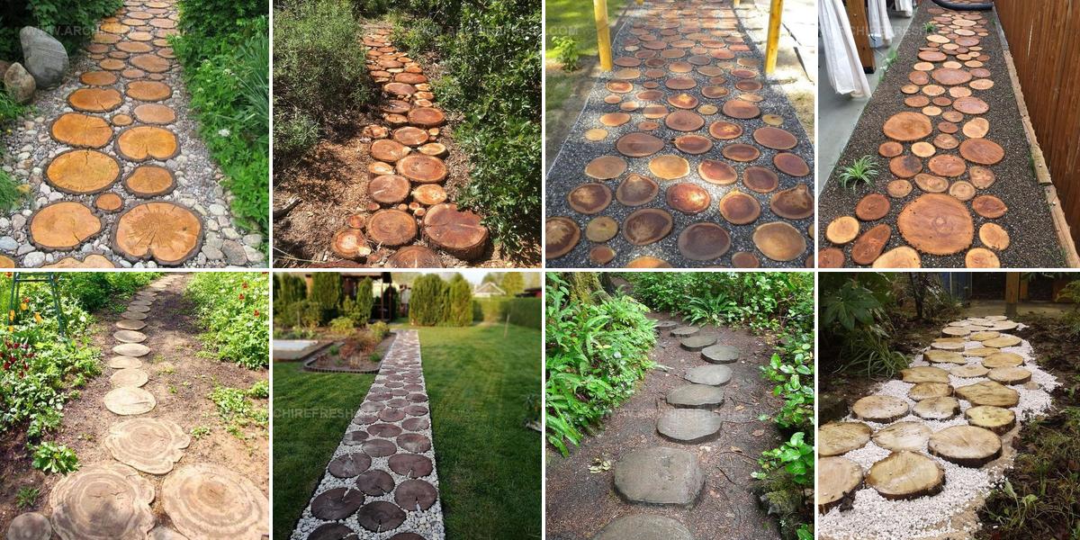 7389431 Tree Slice Garden Path Ideas