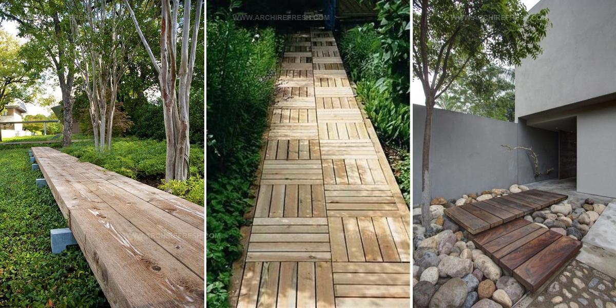 7360380 Wooden Garden Path Ideas