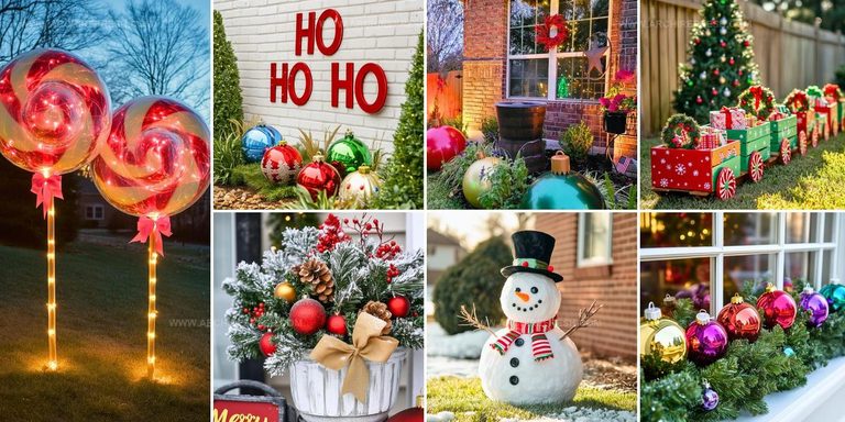 4153376 Simple Christmas Front Yard Decor Ideas