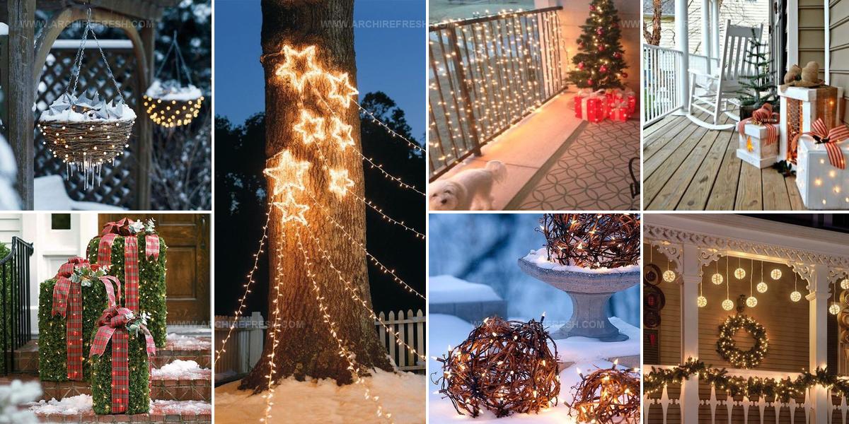 7383539 Outdoor Decor Ideas With Christmas Lights