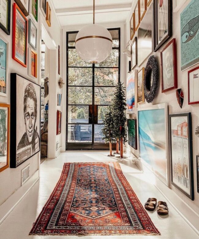 Unique Artistic Showcase for Hallway Decor