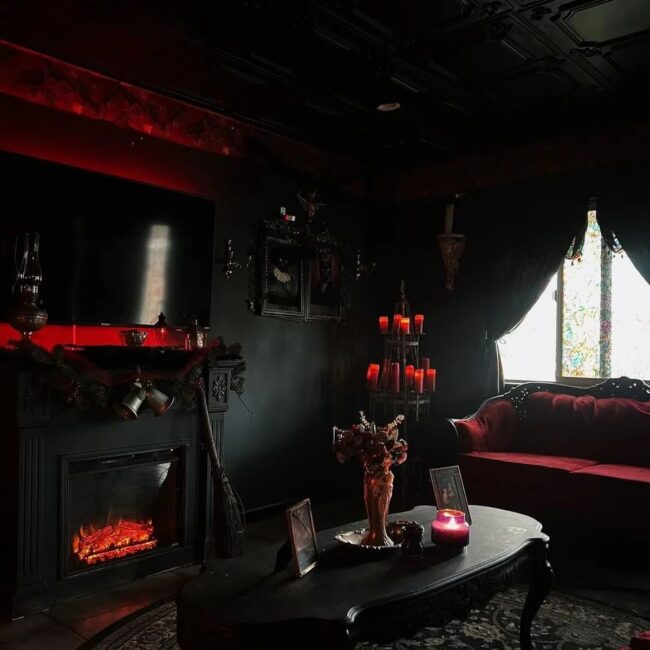 Dark Living Room Statement