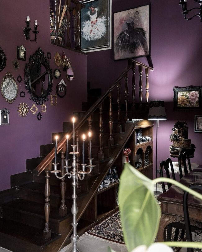 Dark Staircase Elegance