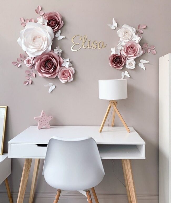 Custom Floral Decor for Your Study Area