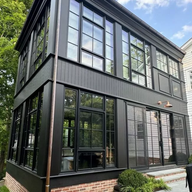 Bold Black and Glass for Modern Appeal