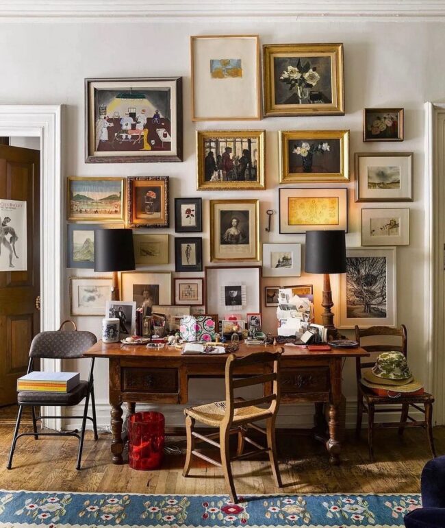 Creative Gallery Wall for Home Office