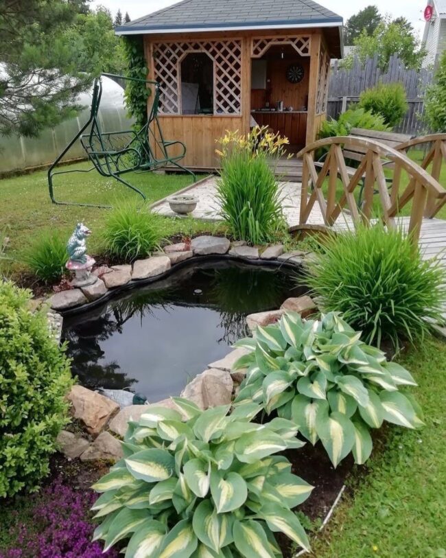Rustic Backyard Getaway Pond