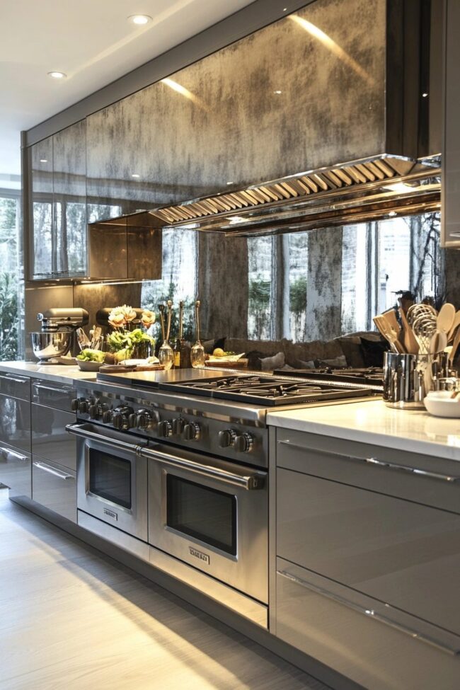 Reflective Backsplashes for Stunning Spaces