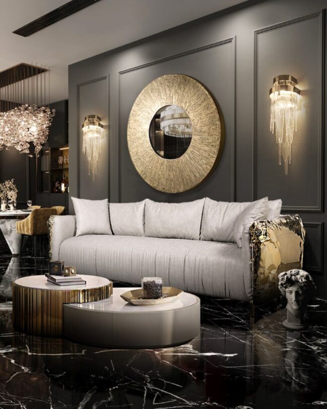 Neutral Elegance with Reflective Surfaces