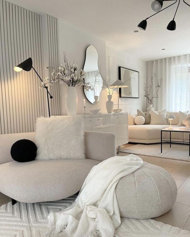 Abstract Modern Living with Airy Feel