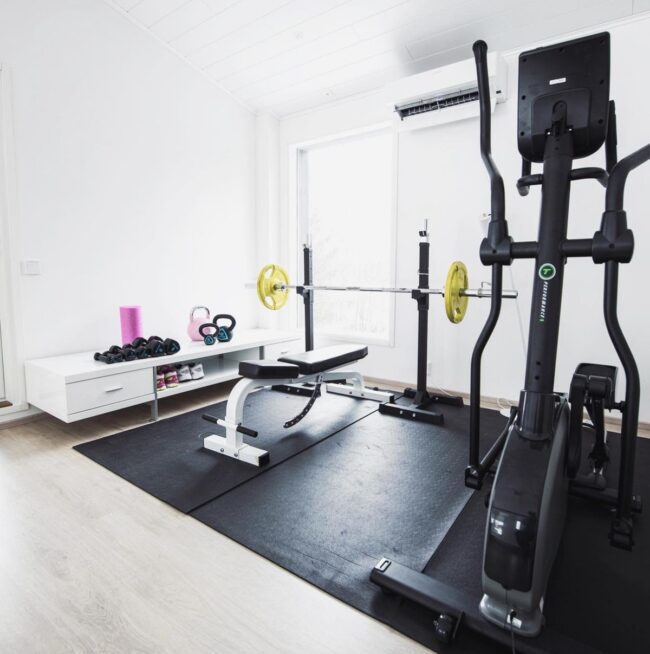 Bright Functional Home Gym Design
