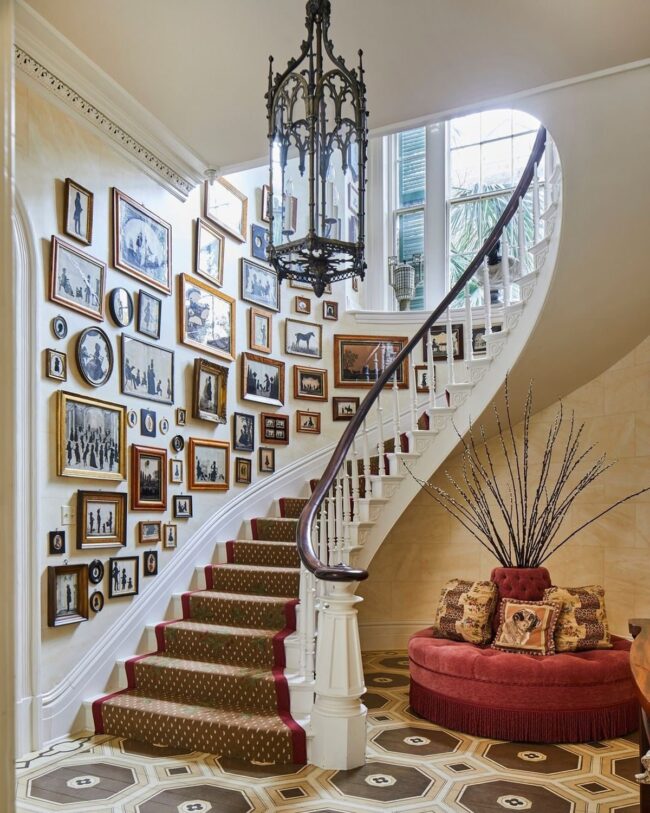 Classic Staircase Gallery Wall Design Ideas