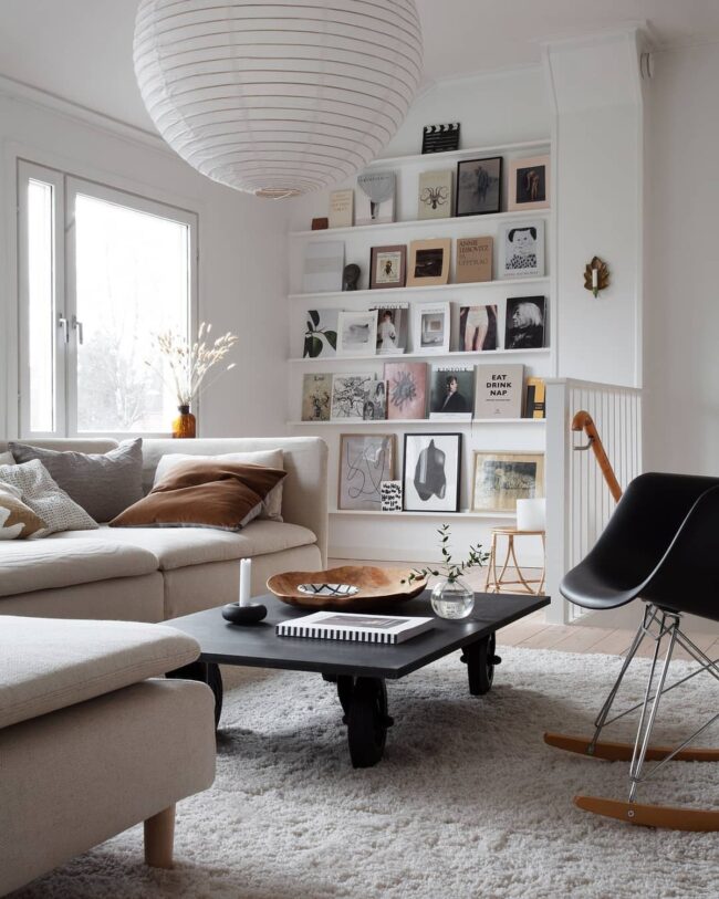 Contemporary Gallery Wall for Stylish Living Room