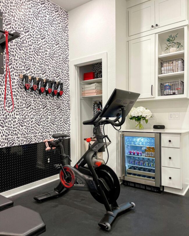 Chic Fitness Space with Smart Storage