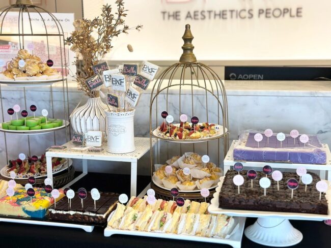Charming Retro Dessert Showcase Display