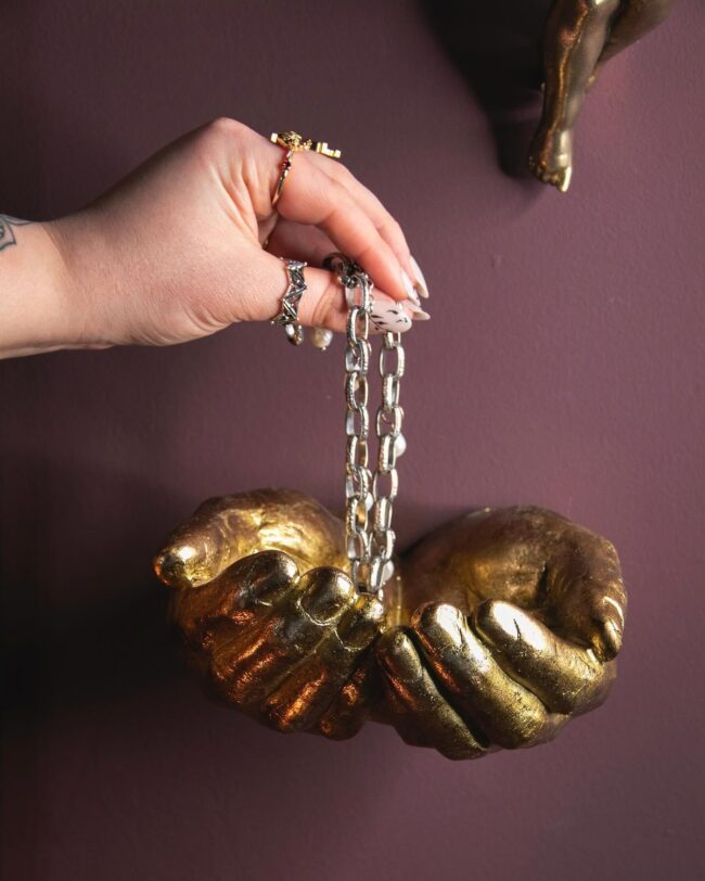 Golden Hands Wall Mural