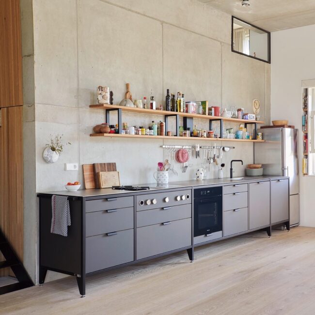 Sleek Concrete and Metal Fusion