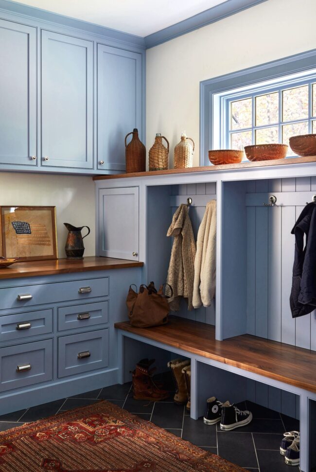 Timeless Blue and Wood Harmony