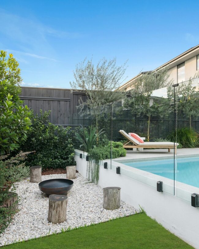 Poolside Gatherings with Firepit Magic