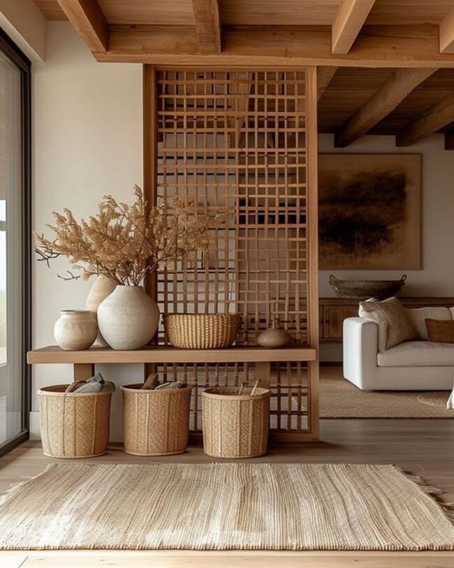 Warm Rustic Grid Pattern