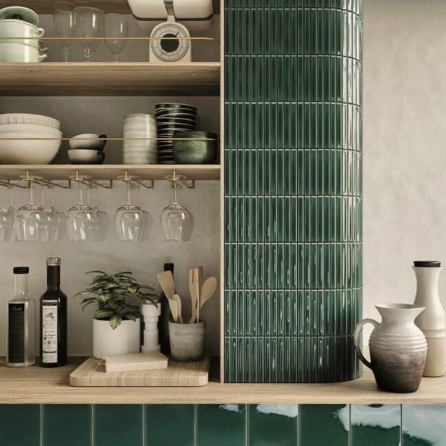 Contemporary Green Vertical Tile Trends