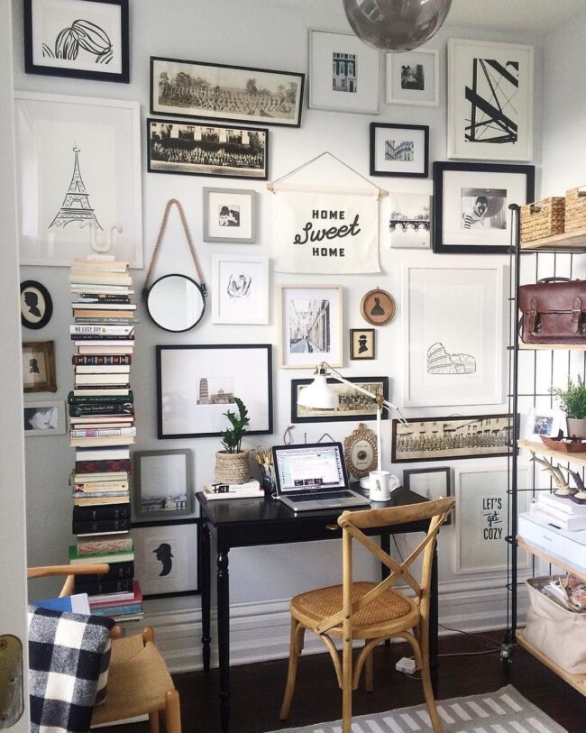 Inviting and Unique Home Office Wall Art