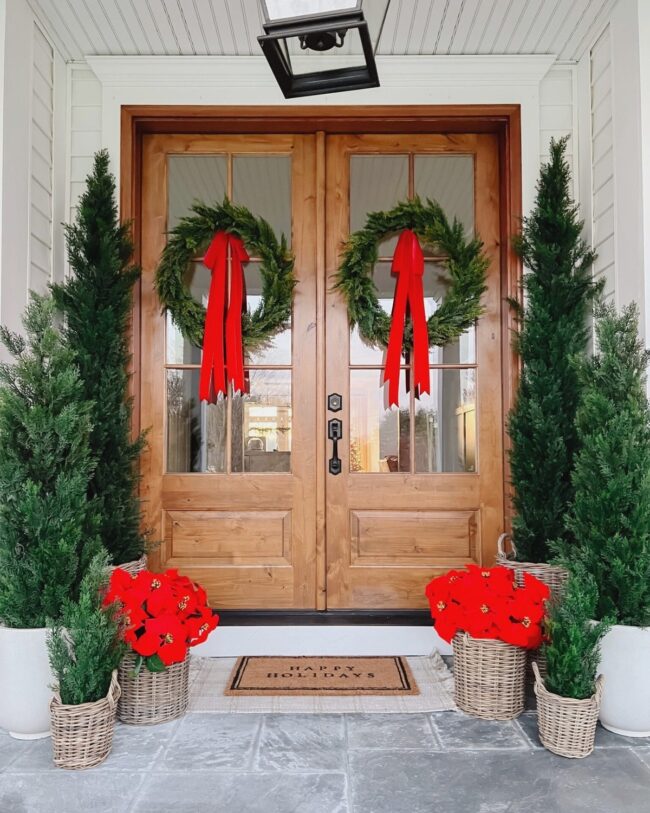 Charming Rustic Holiday Door Decorations