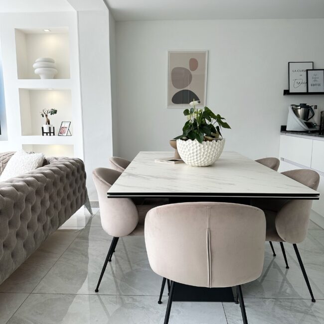Modern Contrast with Comfort
