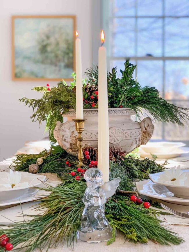 Antique Urn Candle Display